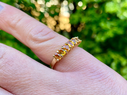 9ct Gold Orange Sapphire Ring