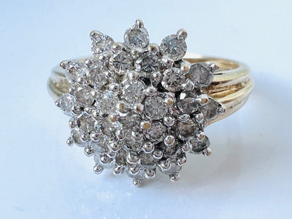 9ct Gold Diamond Cluster Ring
