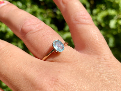 9ct Gold Aquamarine Ring