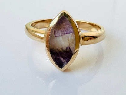 9ct Gold Blue John Ring