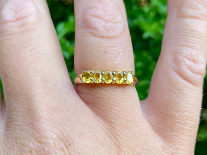 9ct Gold Yellow Sapphire Ring