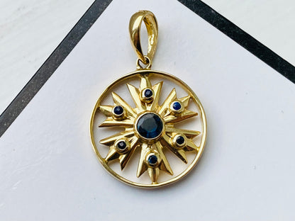 14ct Gold Sapphire Pendant