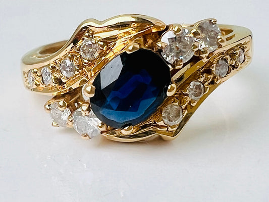 18ct Gold Sapphire & Diamond Ring