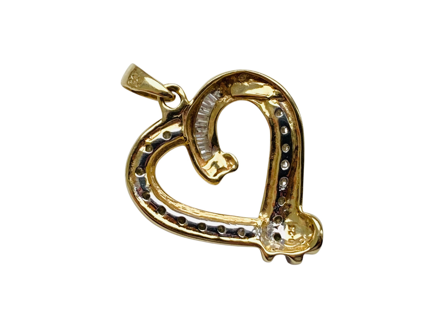 9ct Gold Diamond Heart Pendant