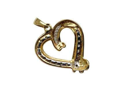 9ct Gold Diamond Heart Pendant