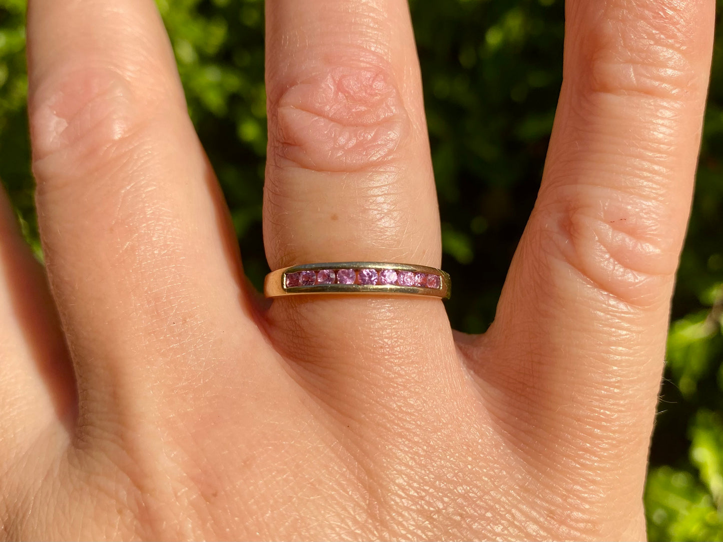 9ct Gold Pink Sapphire Ring