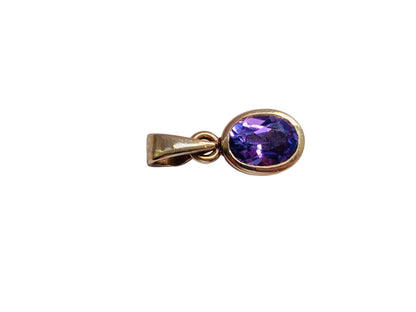 9ct Gold Amethyst Pendant