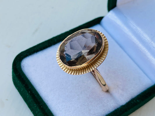 9ct Gold Smoky Quartz Ring