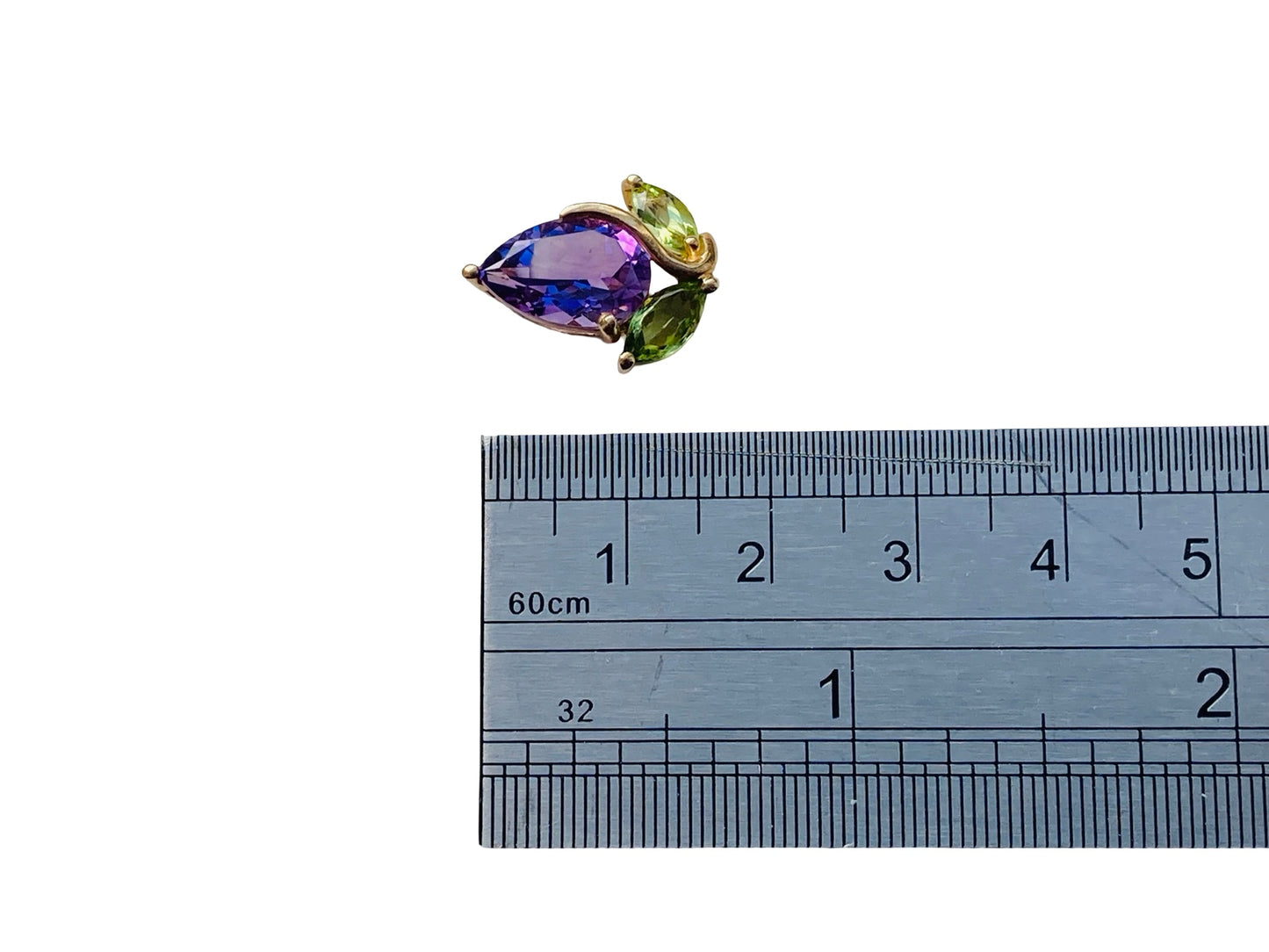 9ct Gold Amethyst & Peridot Pendant