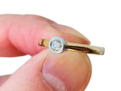 9ct Gold Diamond Solitaire Ring