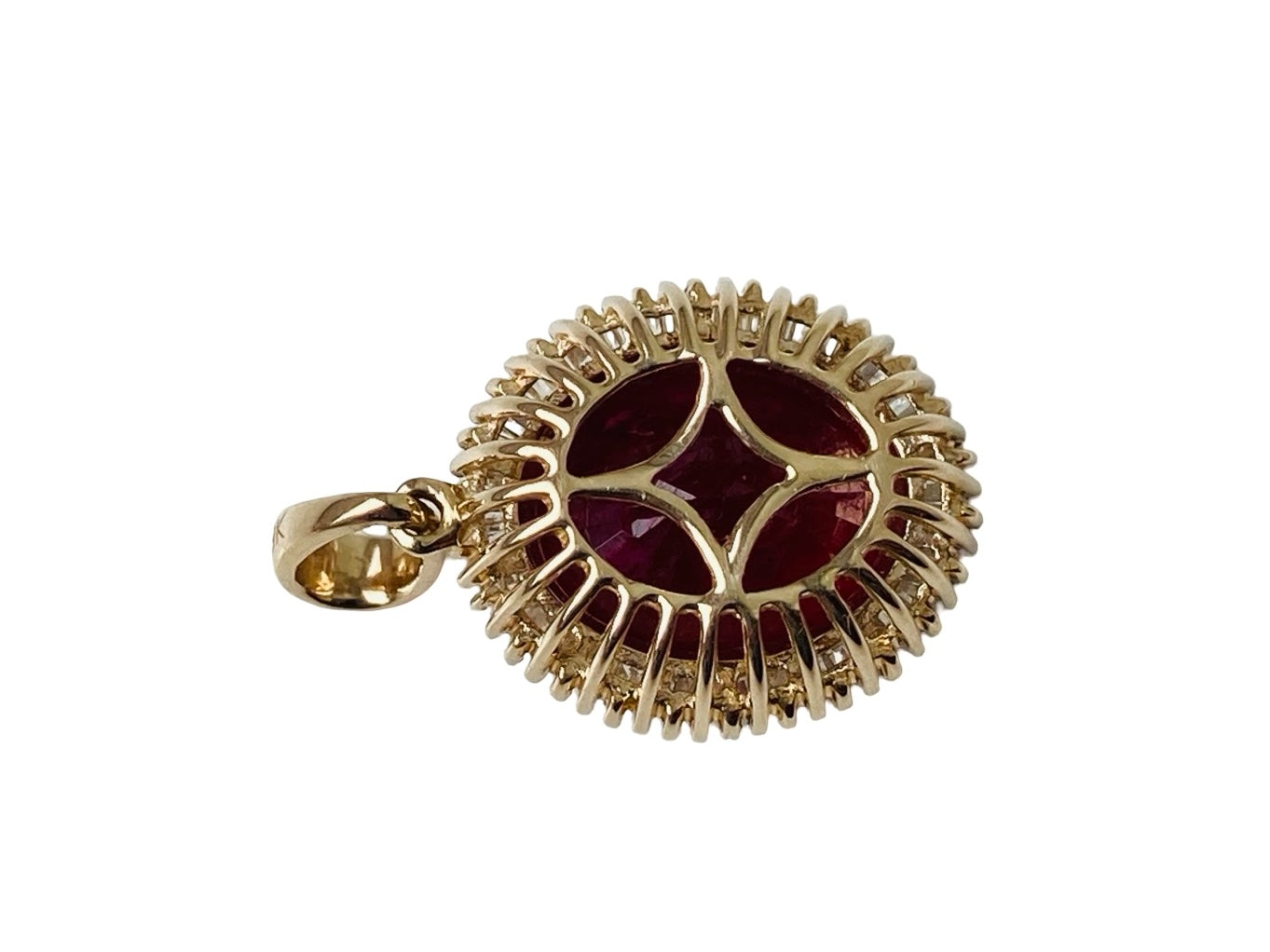 9ct Gold Ruby & Diamond Pendant