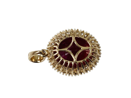 9ct Gold Ruby & Diamond Pendant
