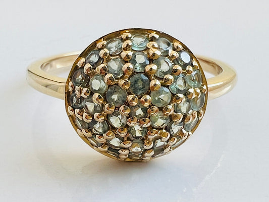 9ct Gold Green Beryl Ring