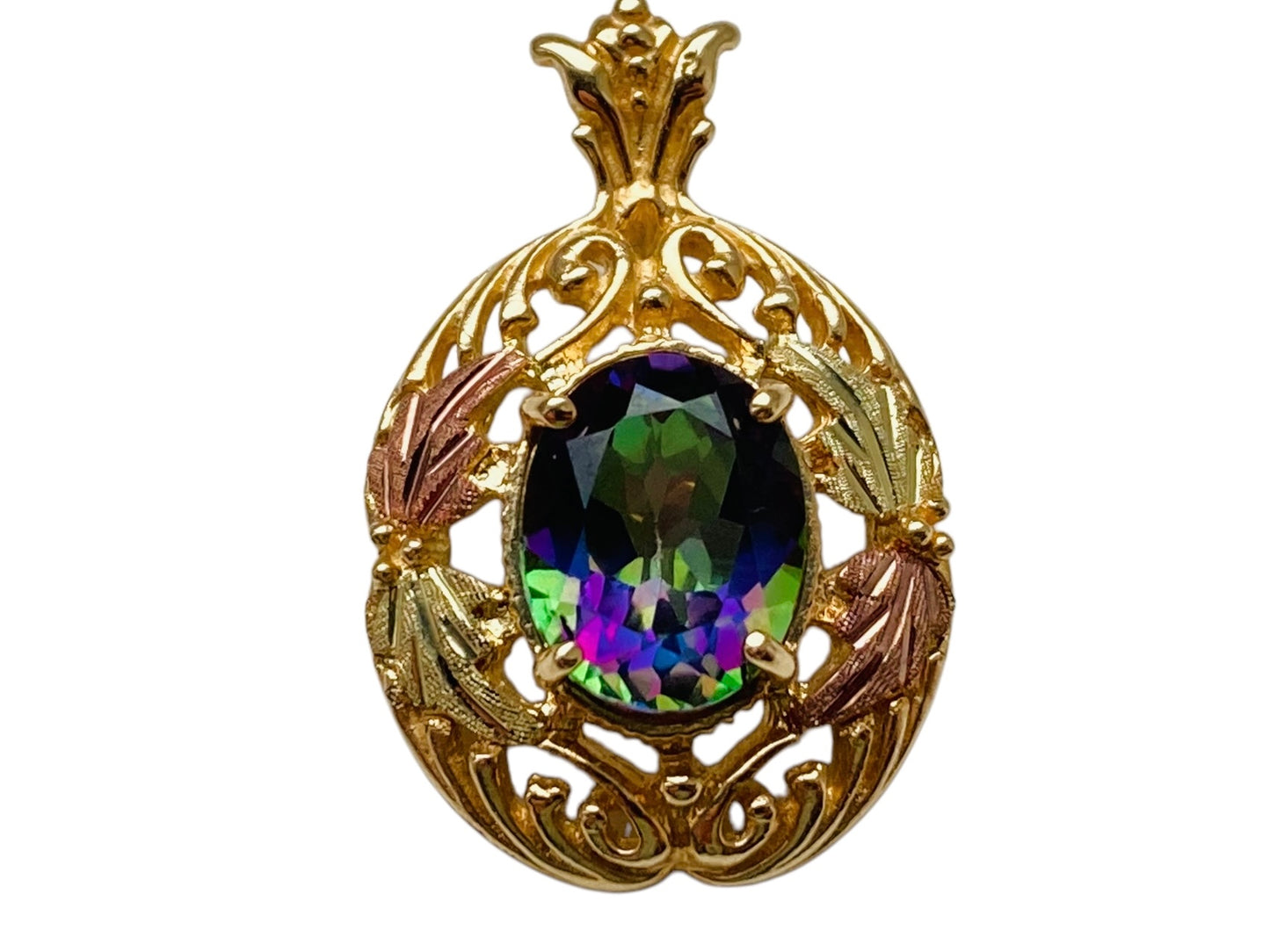 9ct Gold Mystic Topaz Pendant