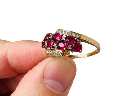 9ct Gold Ruby & Diamond Ring