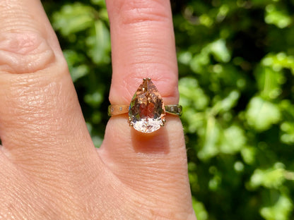 9ct Gold Morganite & Diamond Ring