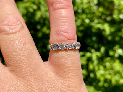 9ct Gold Topaz & Diamond Ring