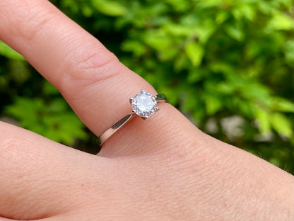 Vintage 18ct Gold 0.65ct Solitaire Diamond Ring