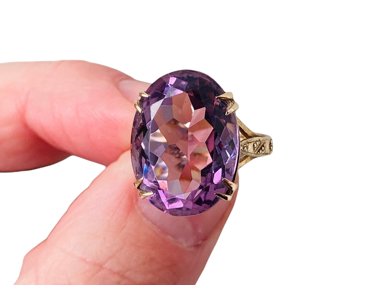 Vintage 9ct Gold Amethyst Ring