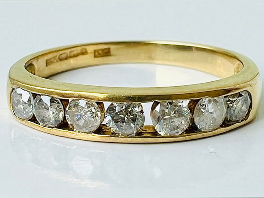18ct Gold Seven-Stone 0.50ct Diamond Ring