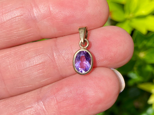 9ct Gold Amethyst Pendant