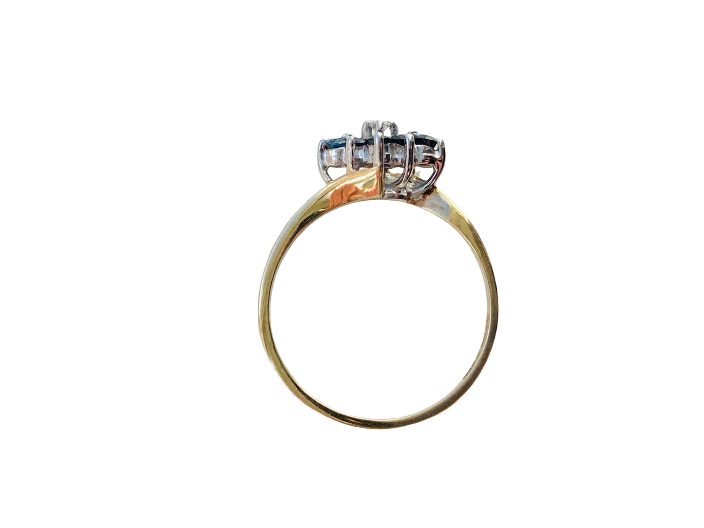 Vintage 9ct Gold Sapphire & Diamond Ring