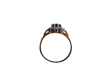 9ct Gold Topaz & Diamond Ring
