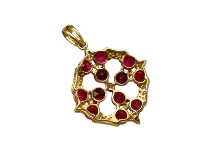 9ct Gold Ruby & Diamond Pendant