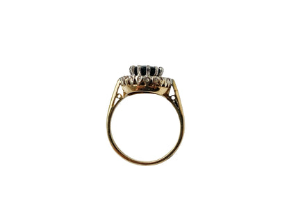 Vintage 9ct Gold Sapphire & Diamond Ring