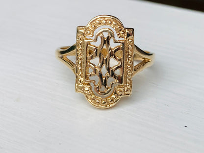 9ct Gold Filigree Ring