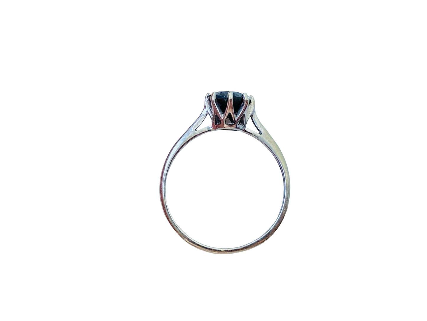 9ct Gold Black 0.75ct Diamond Solitaire Ring