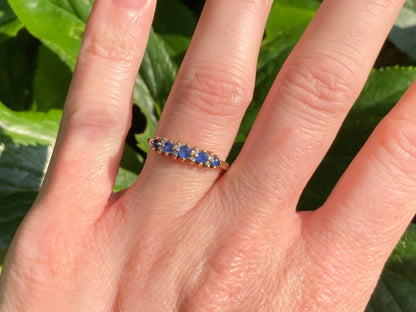 9ct Gold Sapphire & Diamond Ring