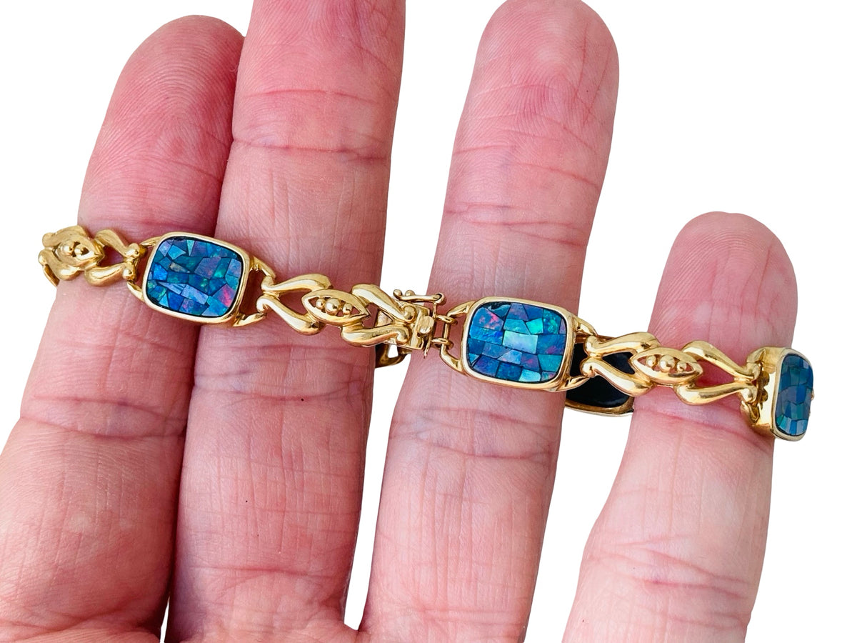 9ct Gold Opal Bracelet