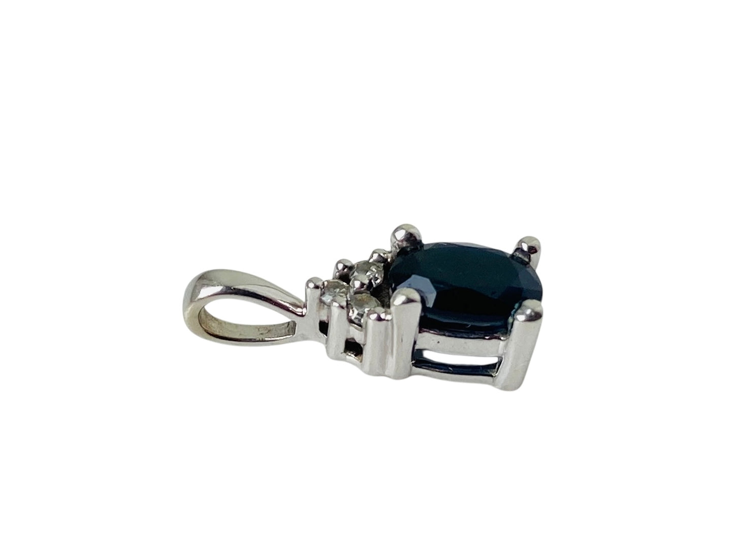 9ct Gold Sapphire & Diamond Pendant