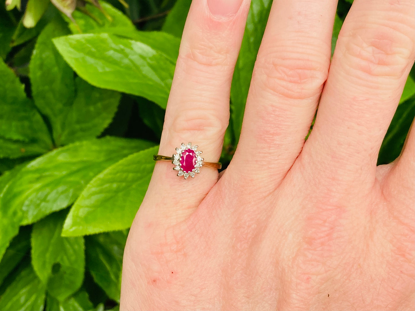 9ct Gold Ruby & Diamond Ring