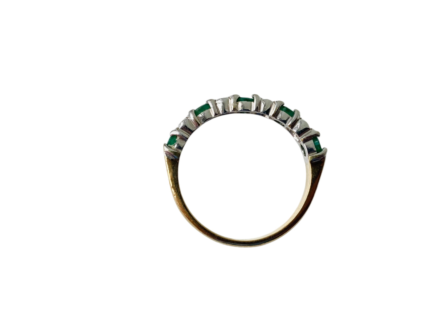 9ct Gold Emerald & Diamond Ring
