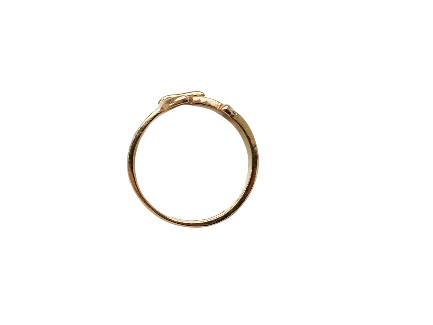 Vintage 9ct Gold Belt Buckle Ring