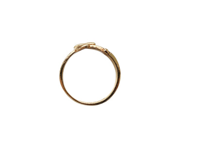 Vintage 9ct Gold Belt Buckle Ring