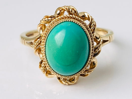 Vintage 9ct Gold Turquoise Ring