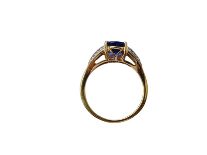 18ct Gold Tanzanite & Diamond Ring
