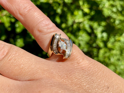 10ct Gold Diamond Ring
