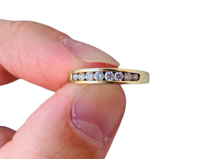 9ct Gold Nine-Stone Diamond Ring