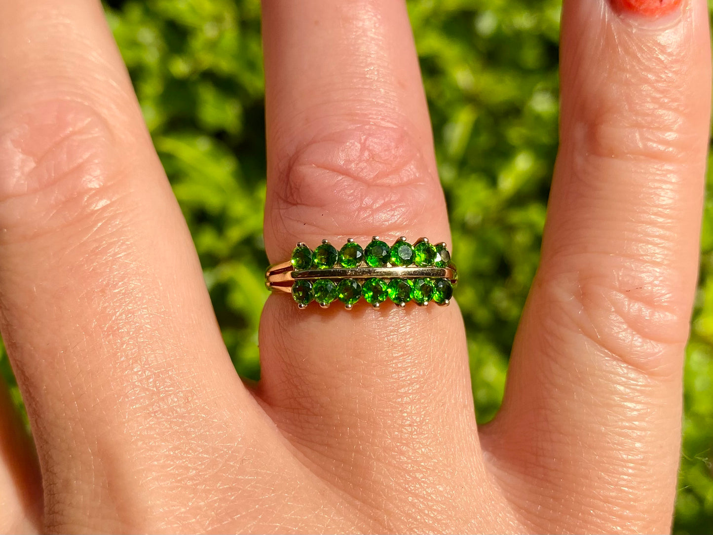 9ct Gold Diopside Ring