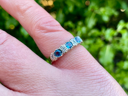 Vintage 9ct Gold Topaz & Diamond Ring