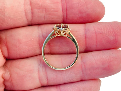 9ct Gold Tourmaline & Diamond Ring