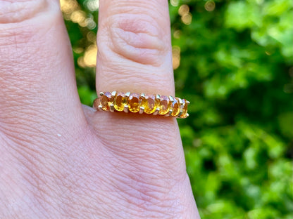 9ct Gold Orange Sapphire Ring