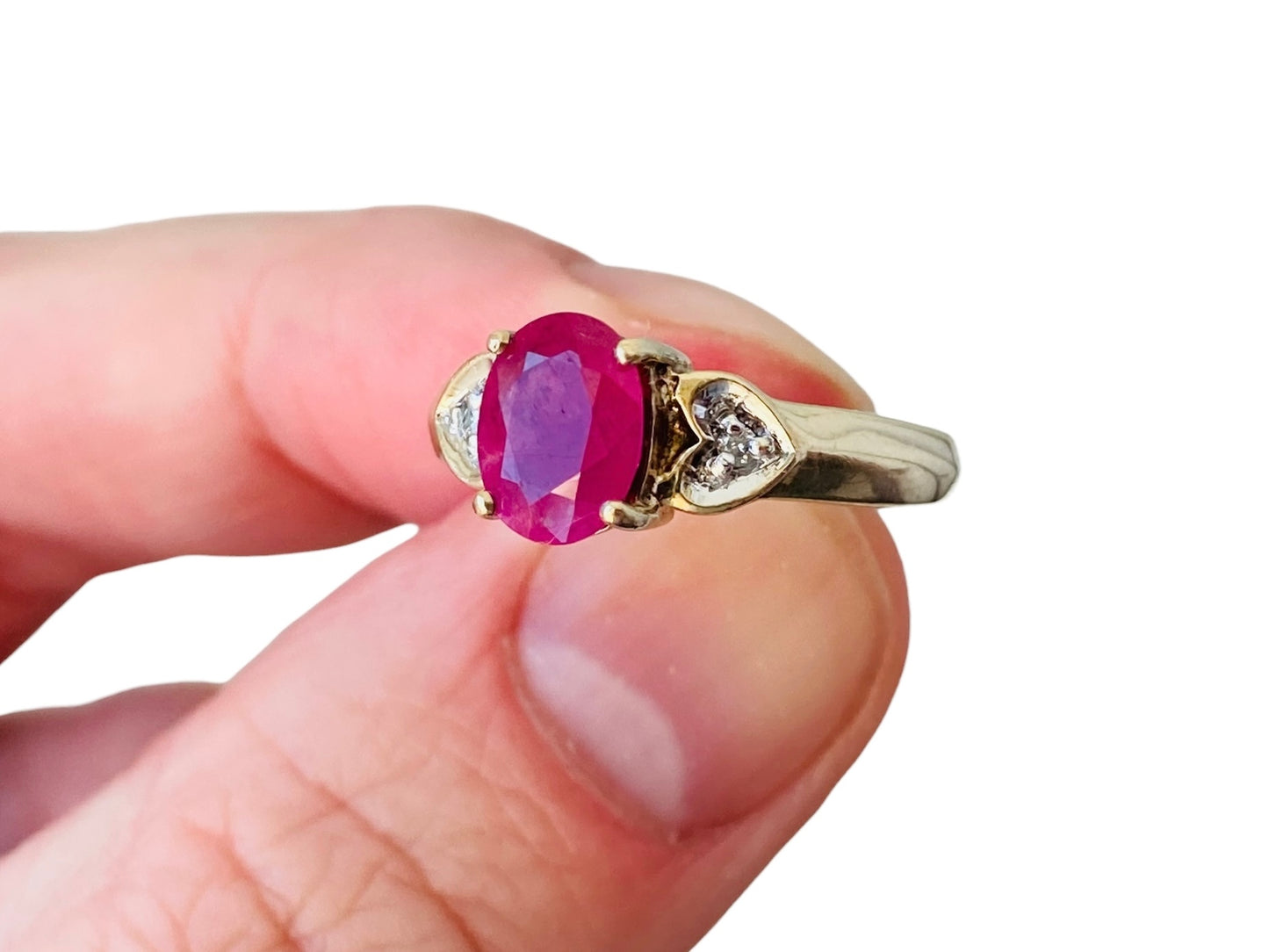 9ct Gold Ruby & Diamond Ring