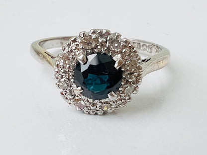 Vintage 18ct Gold Sapphire & Diamond Ring