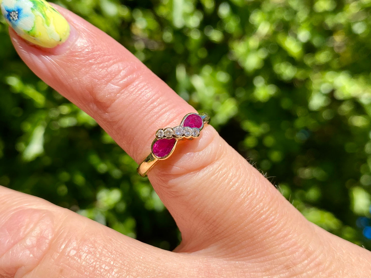 18ct Gold Ruby & Diamond Ring