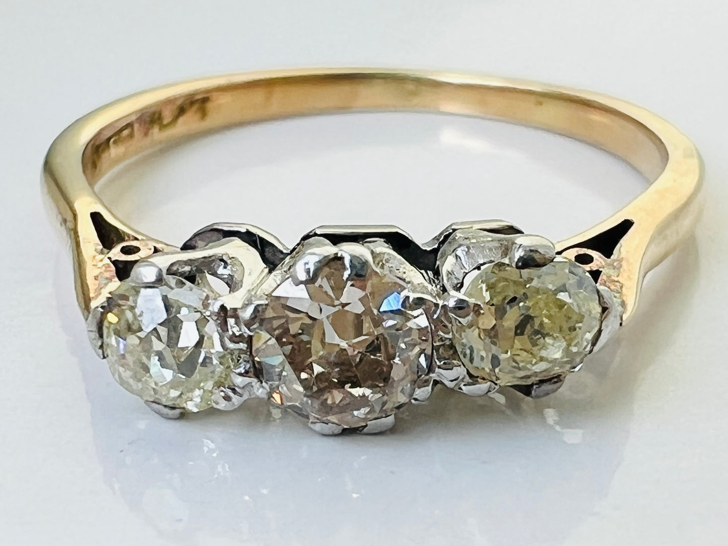 Antique 18ct Gold Three-Stone Diamond Ring